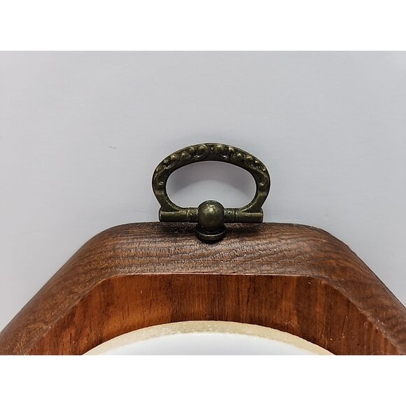 1970s Mushroom Decorated Trivet Wall Hanger Wood Ceramic - Picture 3 of 6